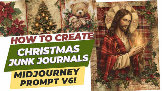 How to create Christmas Junk Journal Digital Papers