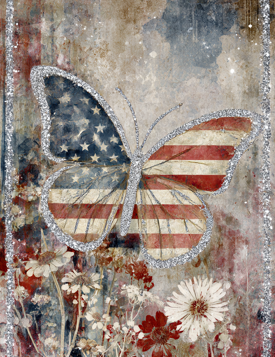 Midjourney V7 Prompts for 4th of July Mixed Media Independence