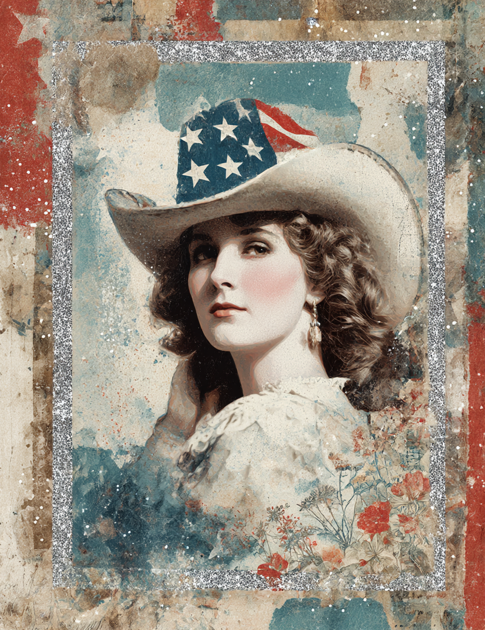 Midjourney V7 Prompts for 4th of July Mixed Media Independence