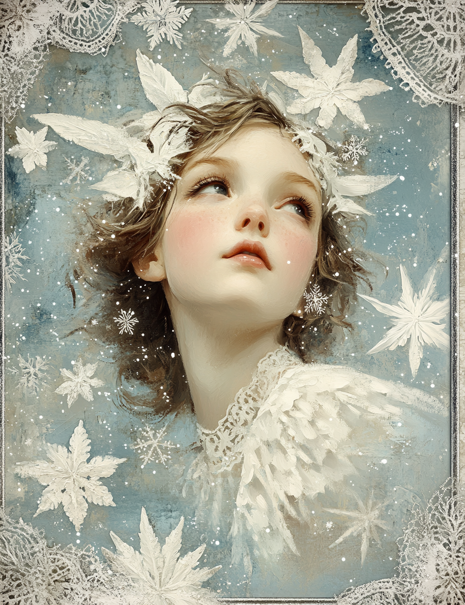 Midjourney Prompts for A Cozy Winter Snowflakes Illustration