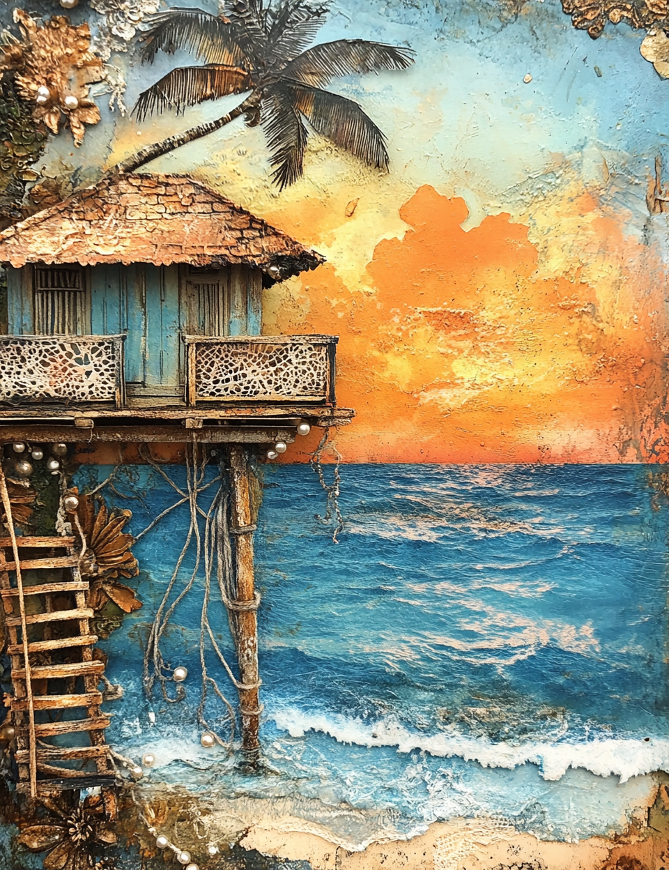 Midjourney Prompts for A Warm Sunset in the Beach Ephemera