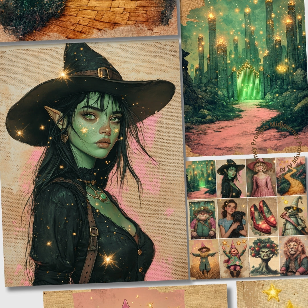 Midjourney Prompts for A Wizard in Emerald Dreams Land of Wonders