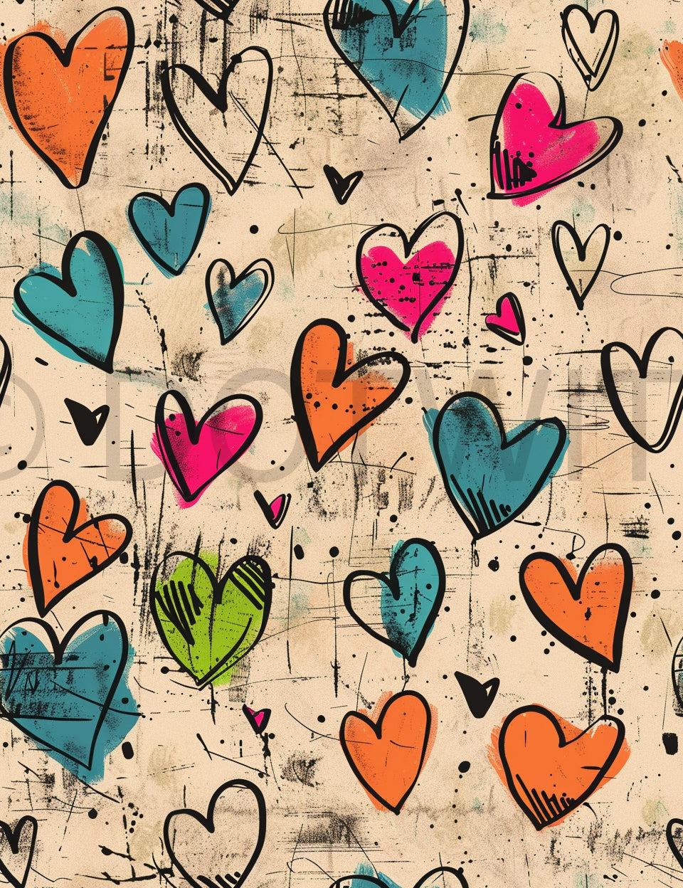 heart pattern Abstract Ephemera Seamless Patterns