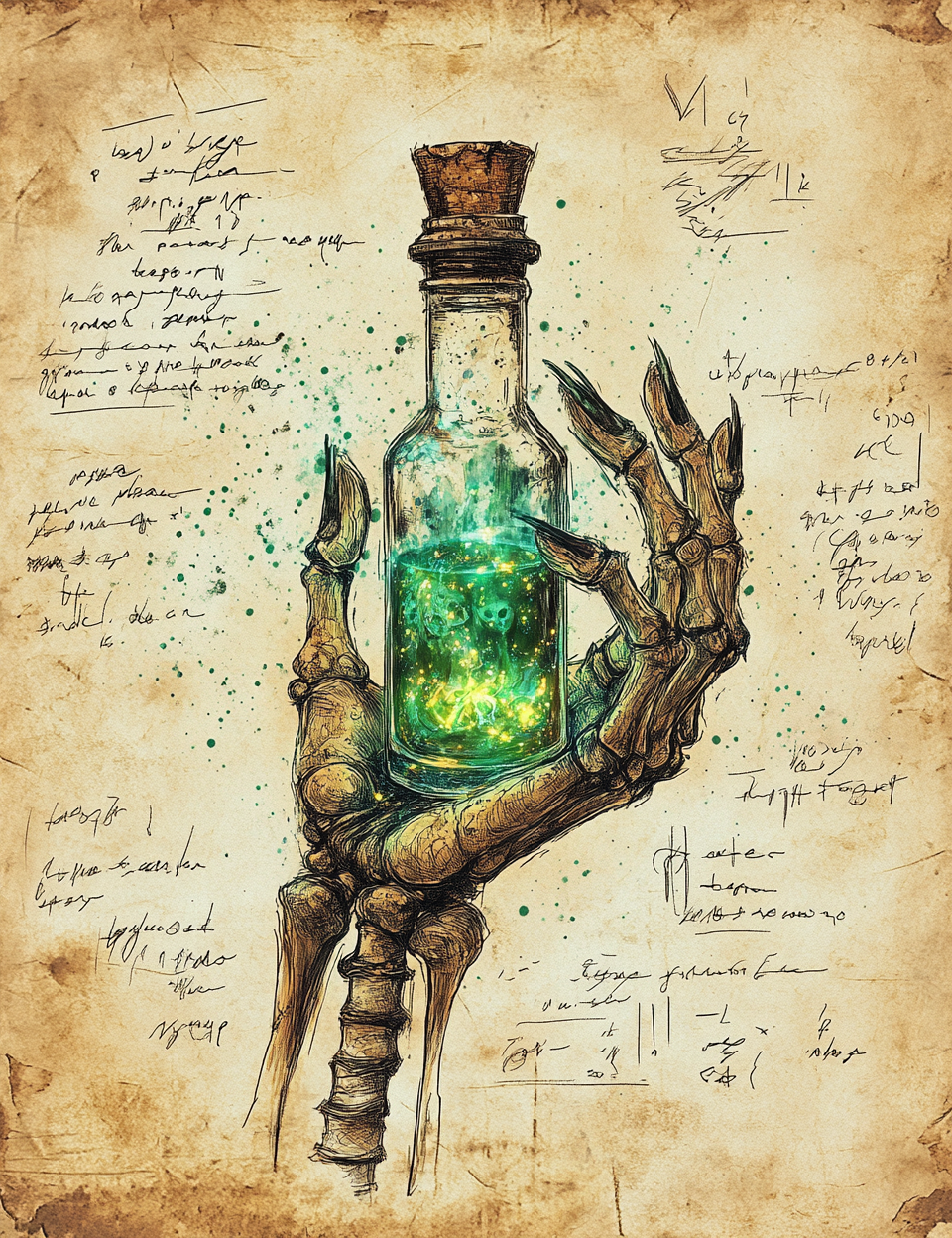 Midjourney Prompts for Alchemy Junk Journal Kit Mystical Art