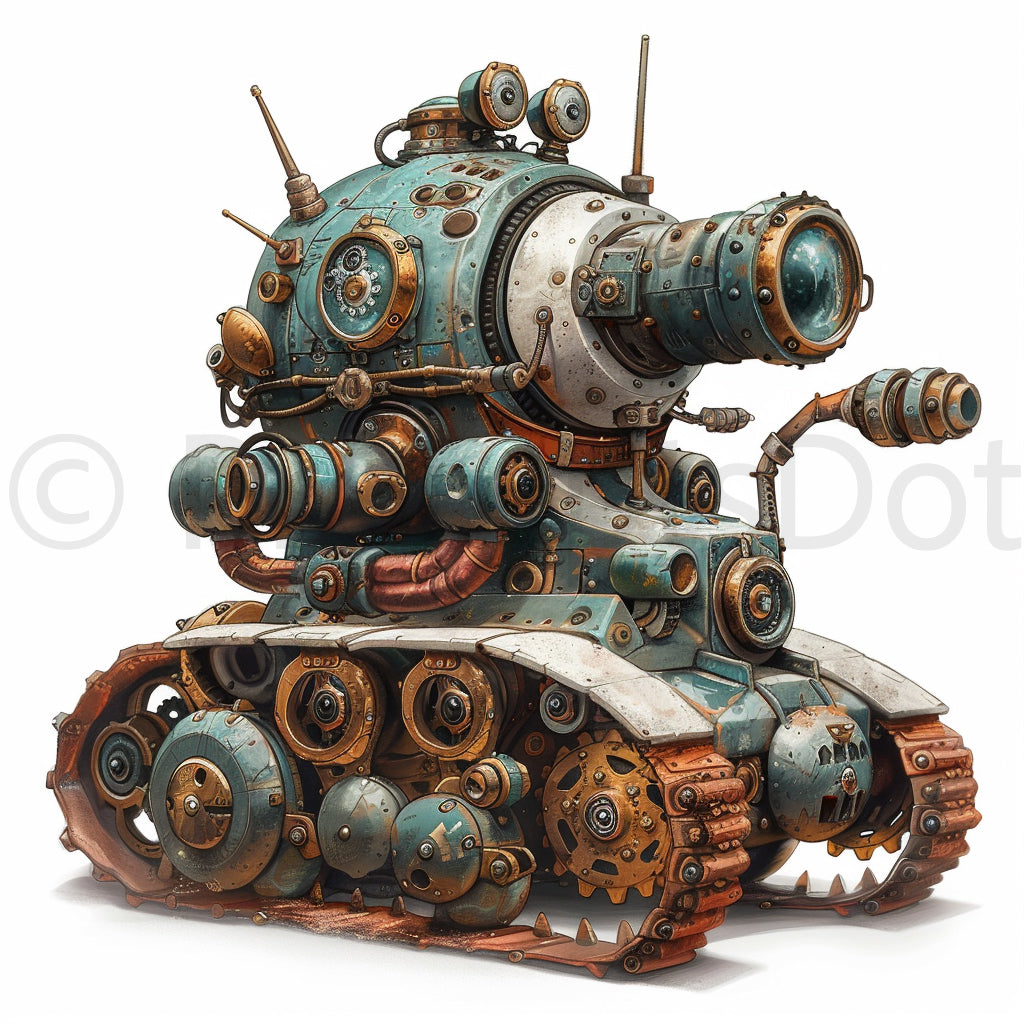 a tank Steampunk Clip Art