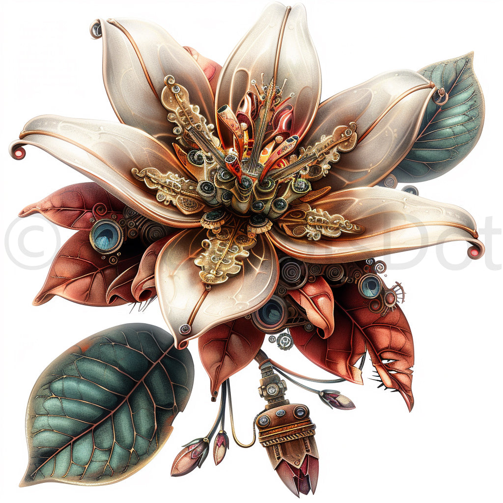 flower Steampunk Clip Art