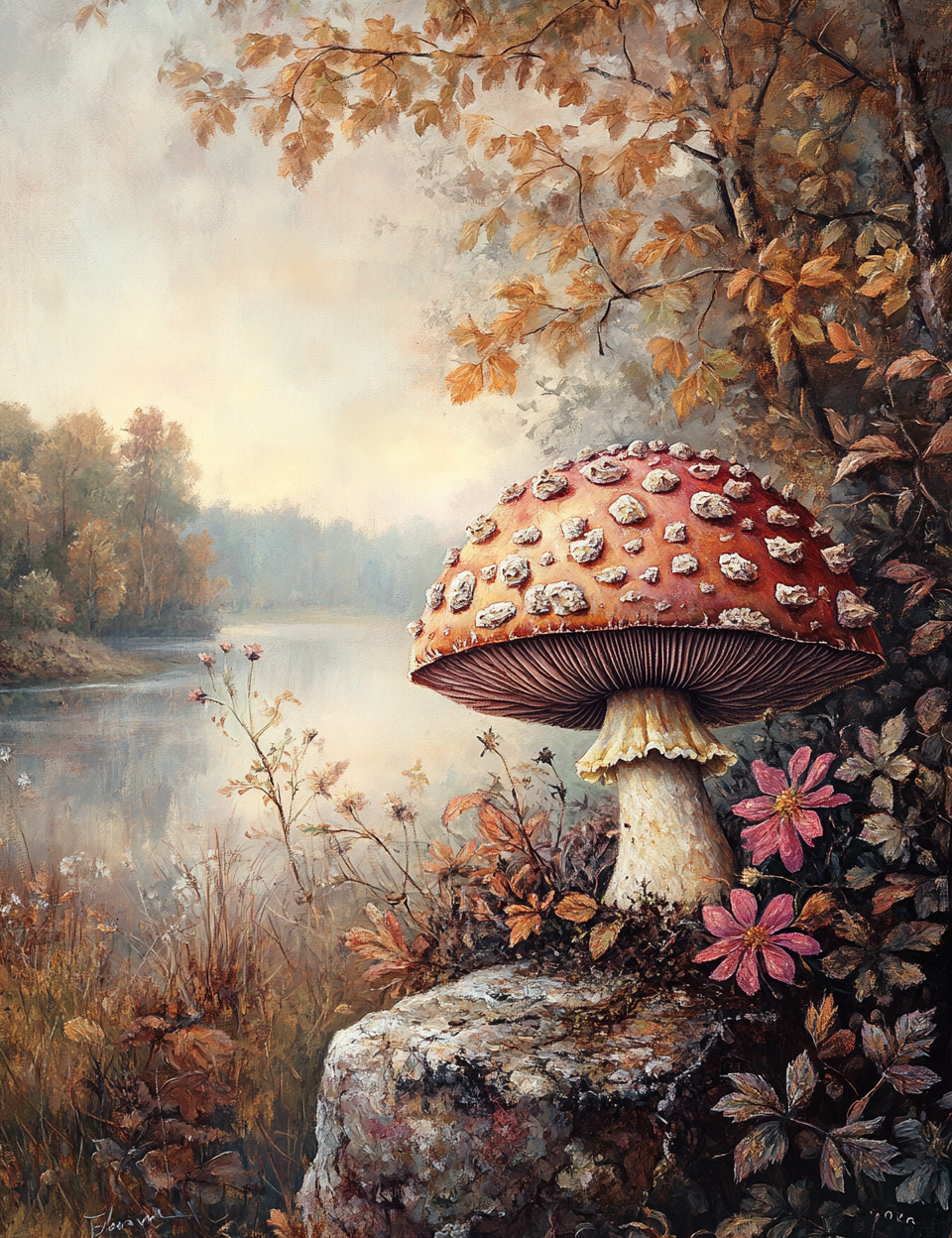 Midjourney Prompts for Autumn Woodland Forest Scrapbook Pages
