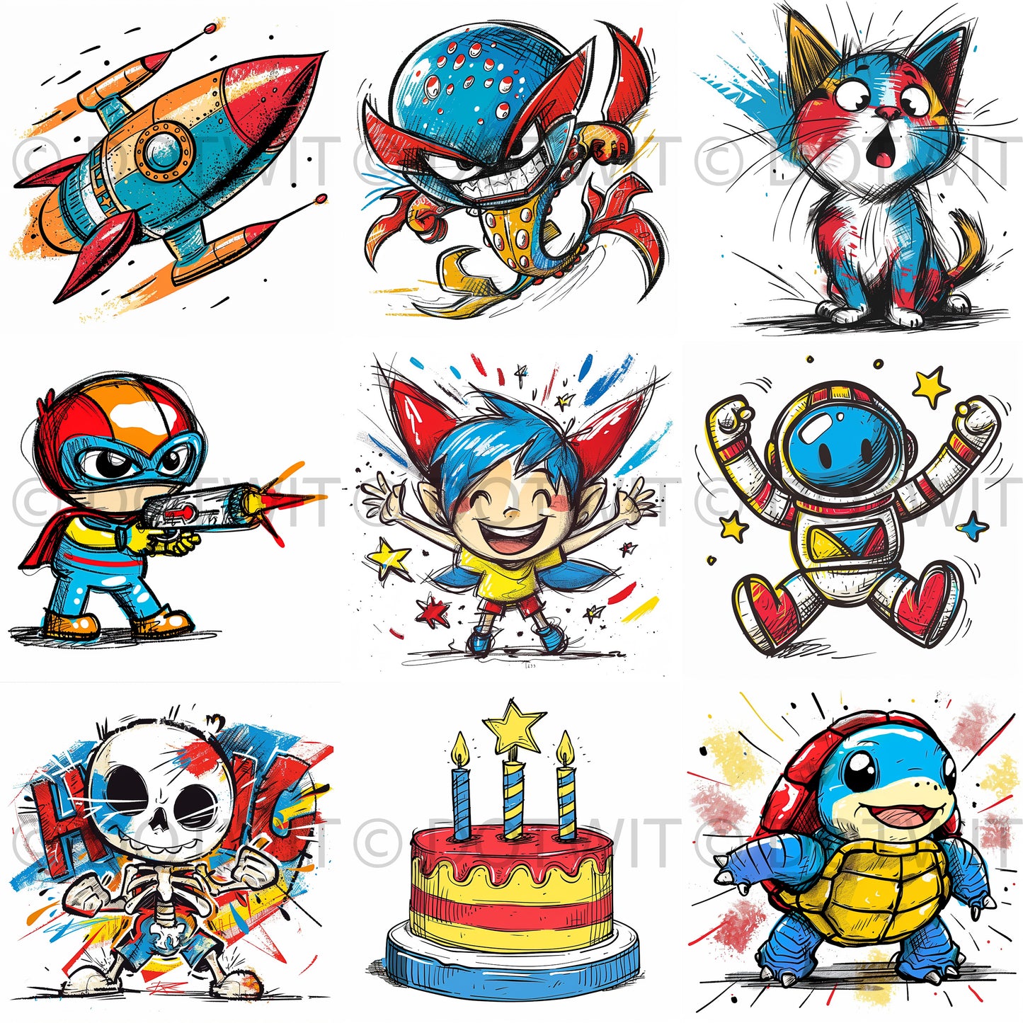 Boy Superhero Clipart