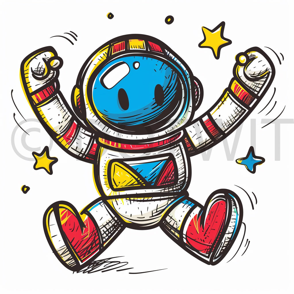 an astronaut Boy Superhero Clipart
