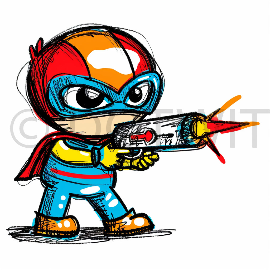 Boy Superhero Clipart