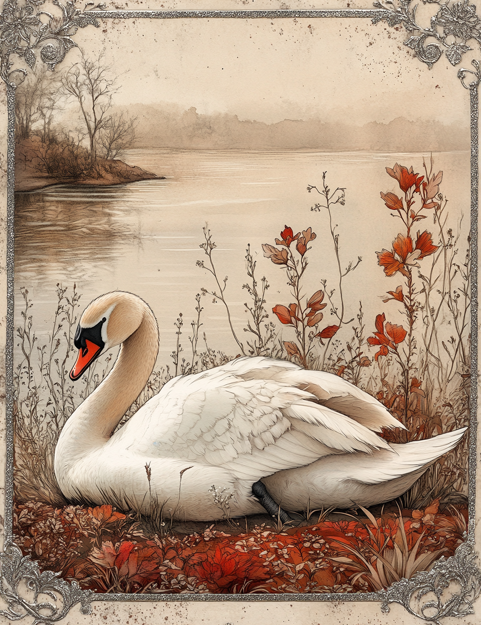 Midjourney Prompts for Nature And Birds Romantic Sketches