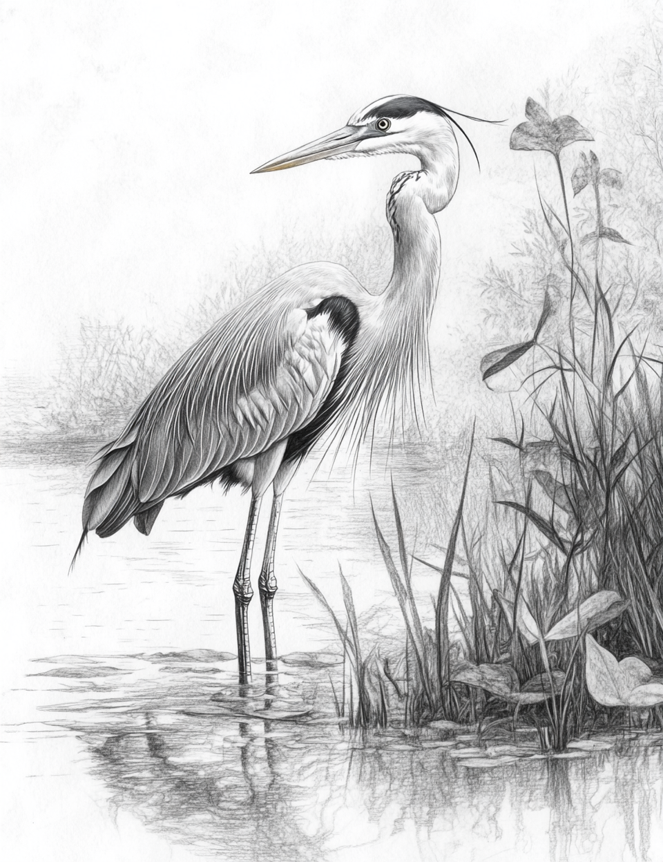 Midjourney Prompts for Handdrawn Nature And Birds Sketches