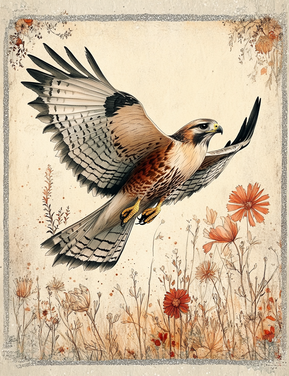 Midjourney Prompts for Nature And Birds Romantic Sketches
