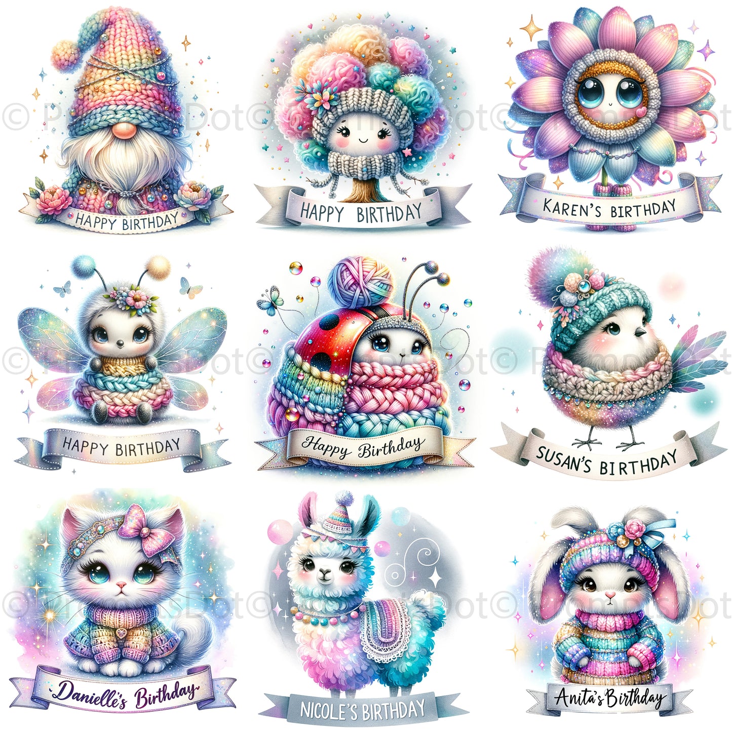 DALLE3 Prompt for Birthday Illustrations With Text