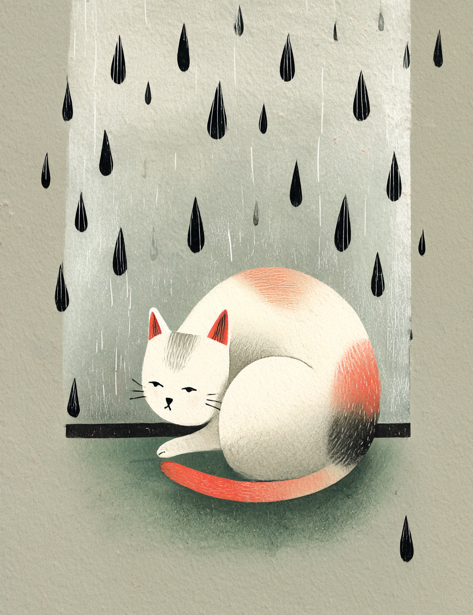 Midjourney V7 Prompts for Black Rainy Day Handmade Style Pages