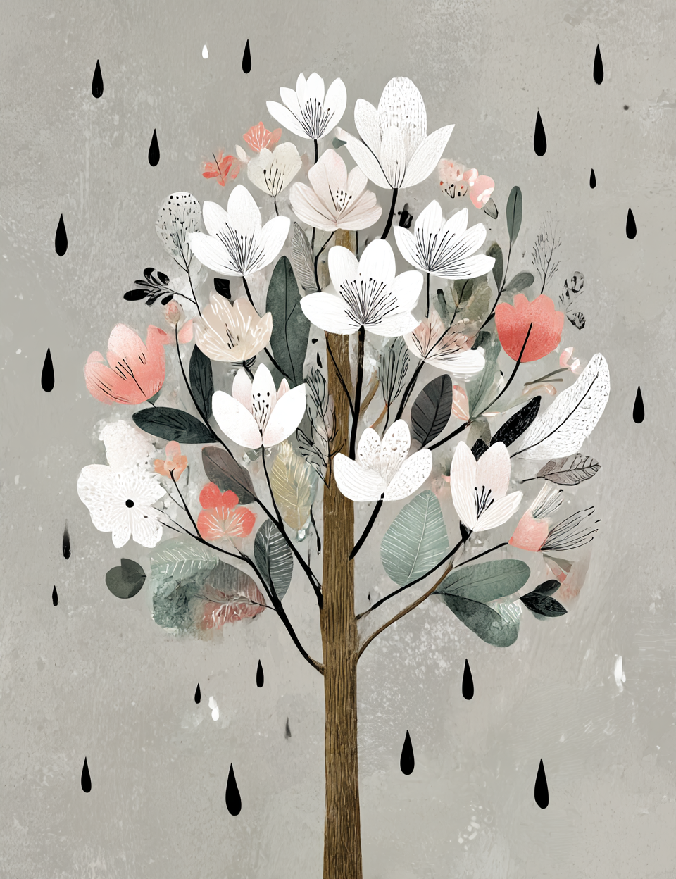 Midjourney V7 Prompts for Black Rainy Day Handmade Style Pages