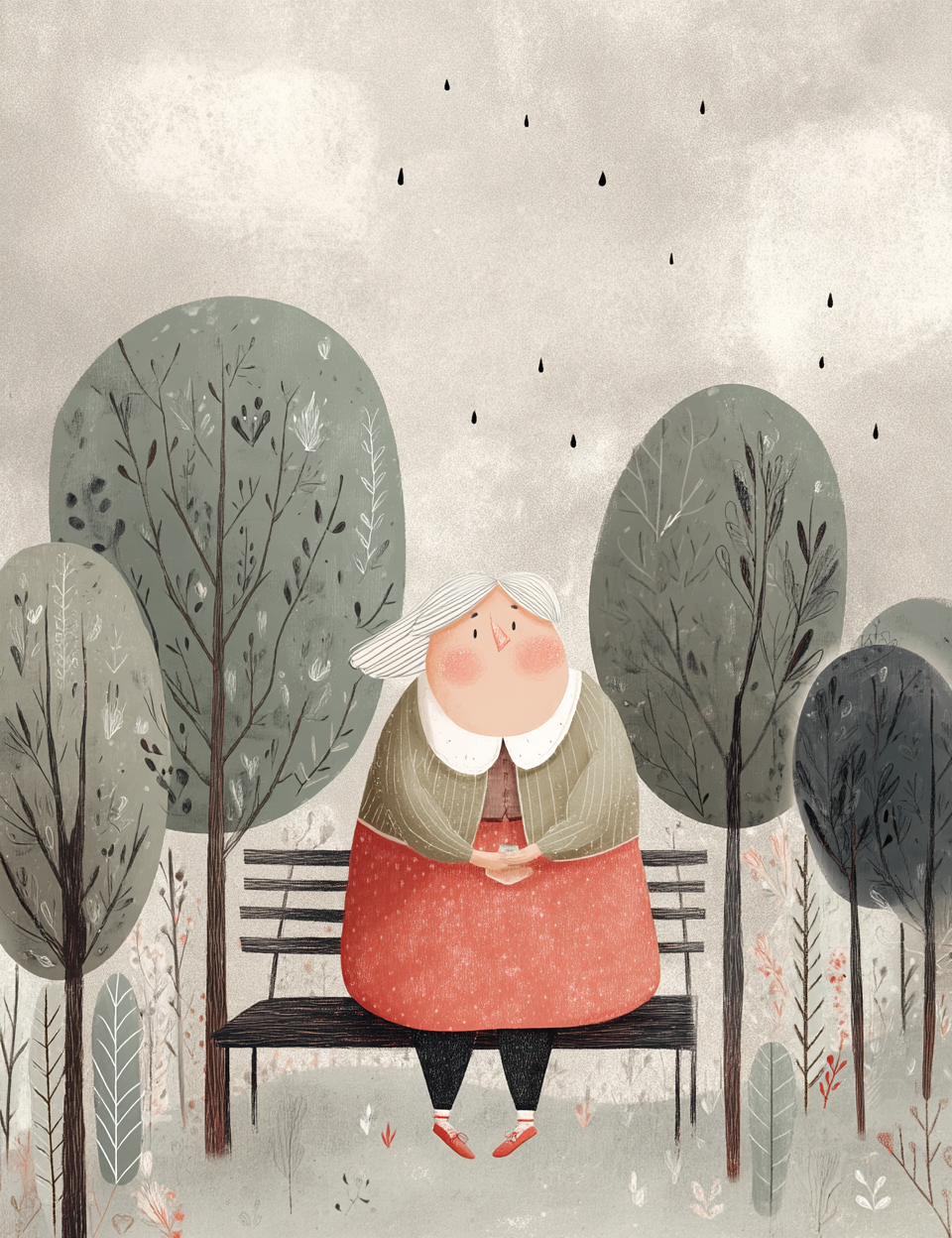Midjourney V7 Prompts for Black Rainy Day Handmade Style Pages