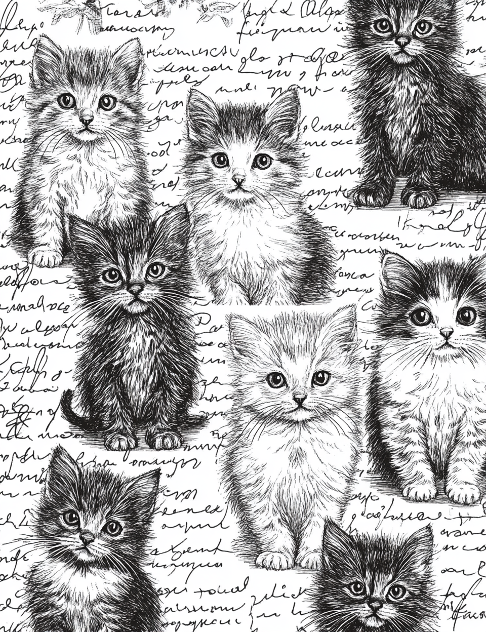 Midjourney Prompts for Black and White Printable Stamp Papers
