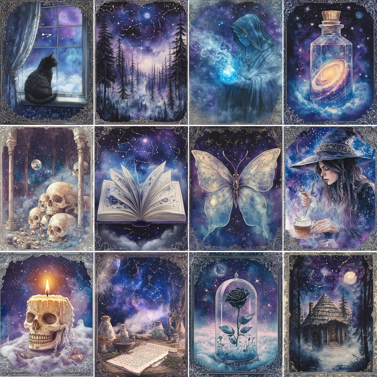 Midjourney Prompts for Book Of Shadows Journal Kit Mystical Art