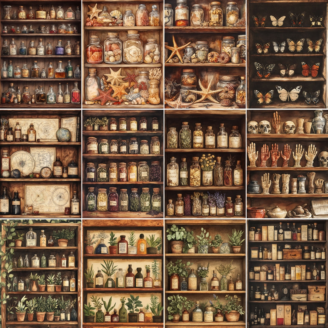 50 Cabinet of Curiosities Junk Journal Kit