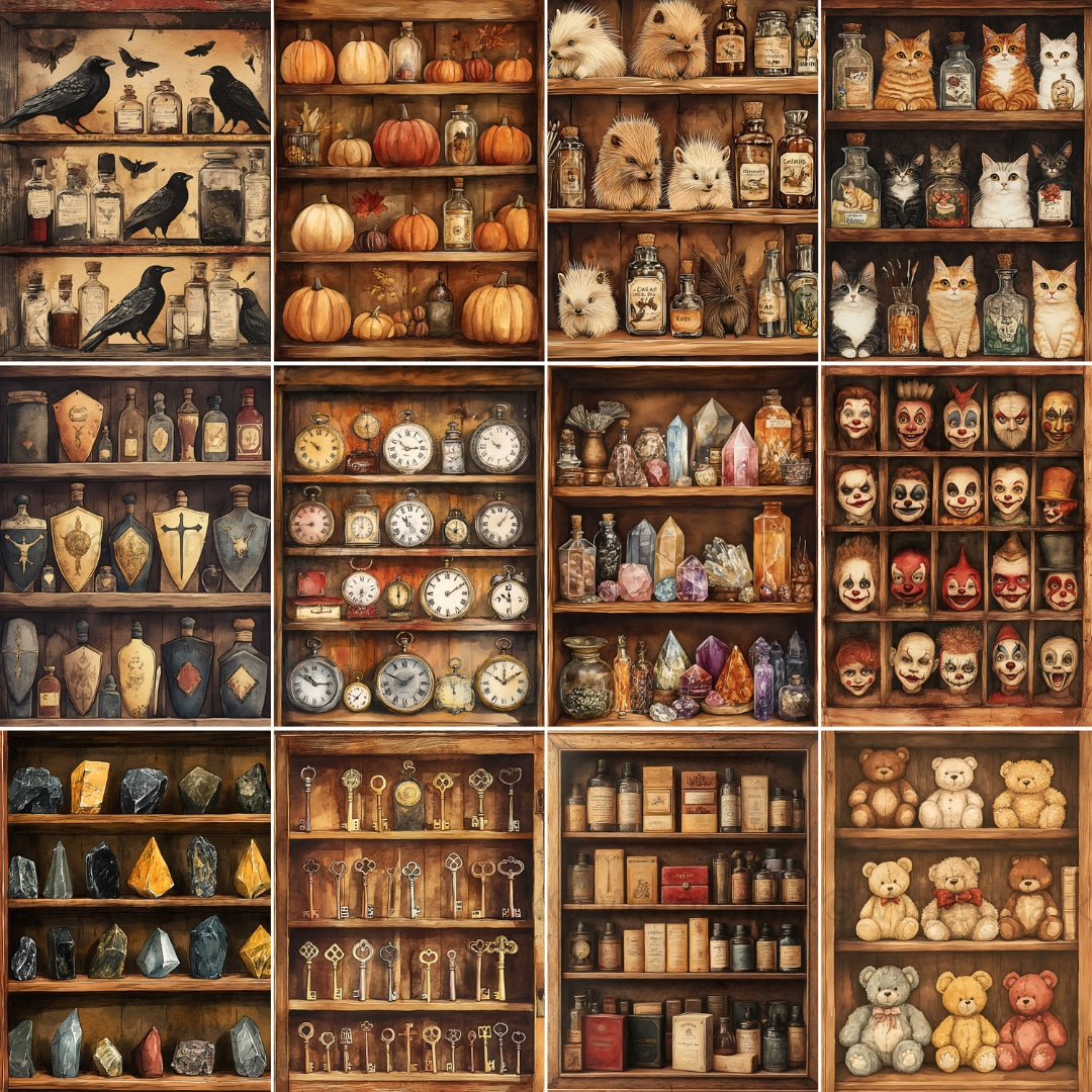 50 Cabinet of Curiosities Junk Journal Kit
