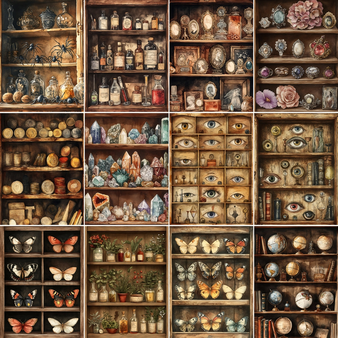 50 Cabinet of Curiosities Junk Journal Kit