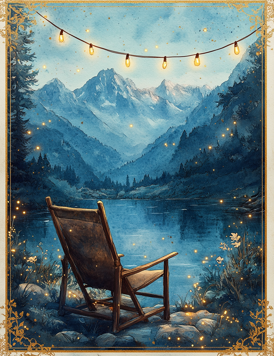 Midjourney Prompts for Happy Camping at the Night Forest