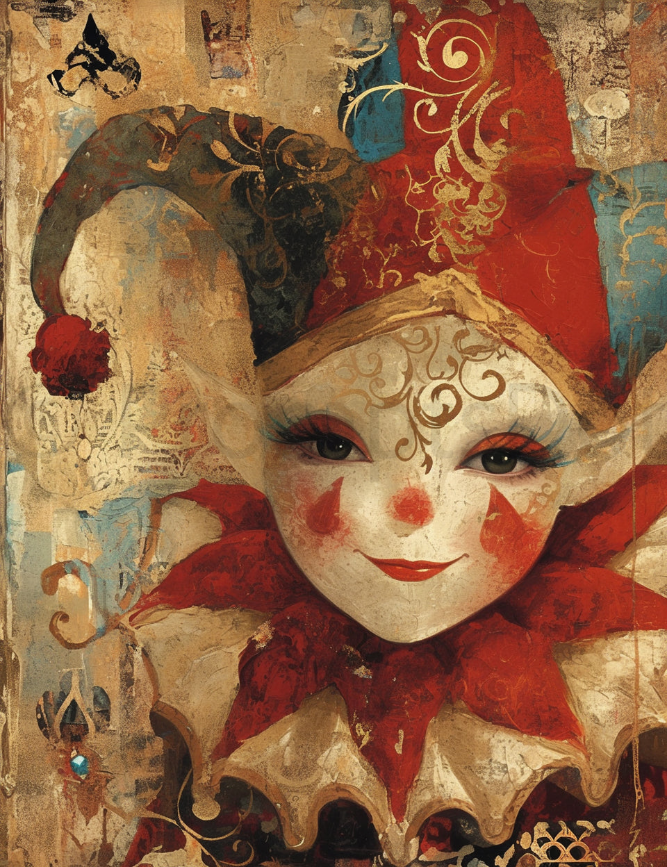 harlequin Midjourney Prompts For Carnival Circus Junk Digital Papers