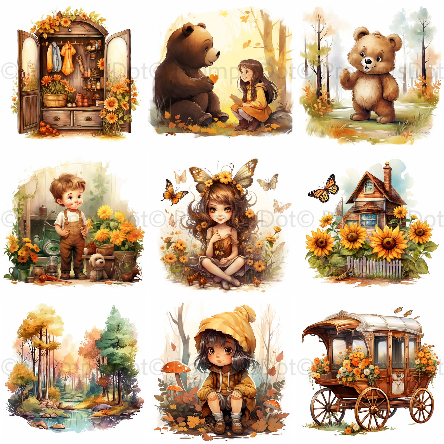 Childrens Book Illustrations Watercolors Midjourney Prompt Commercial Use