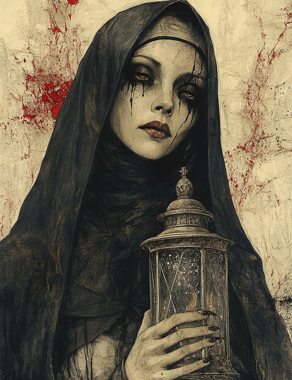Midjourney Prompts for Convent of the Forsaken Nun Junk Journals