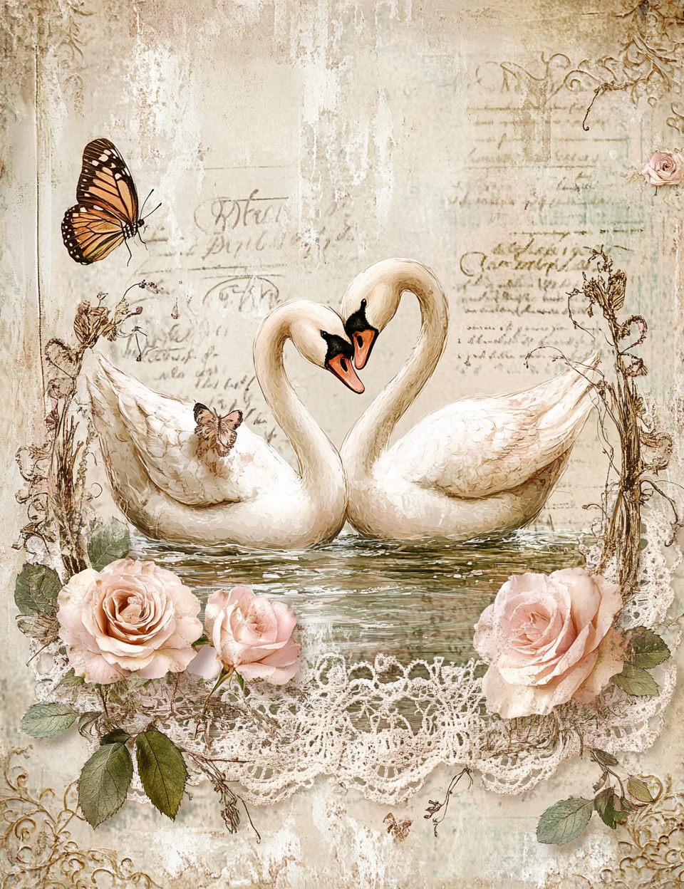 Midjourney Prompts for Coquette Valentines Printable Papers