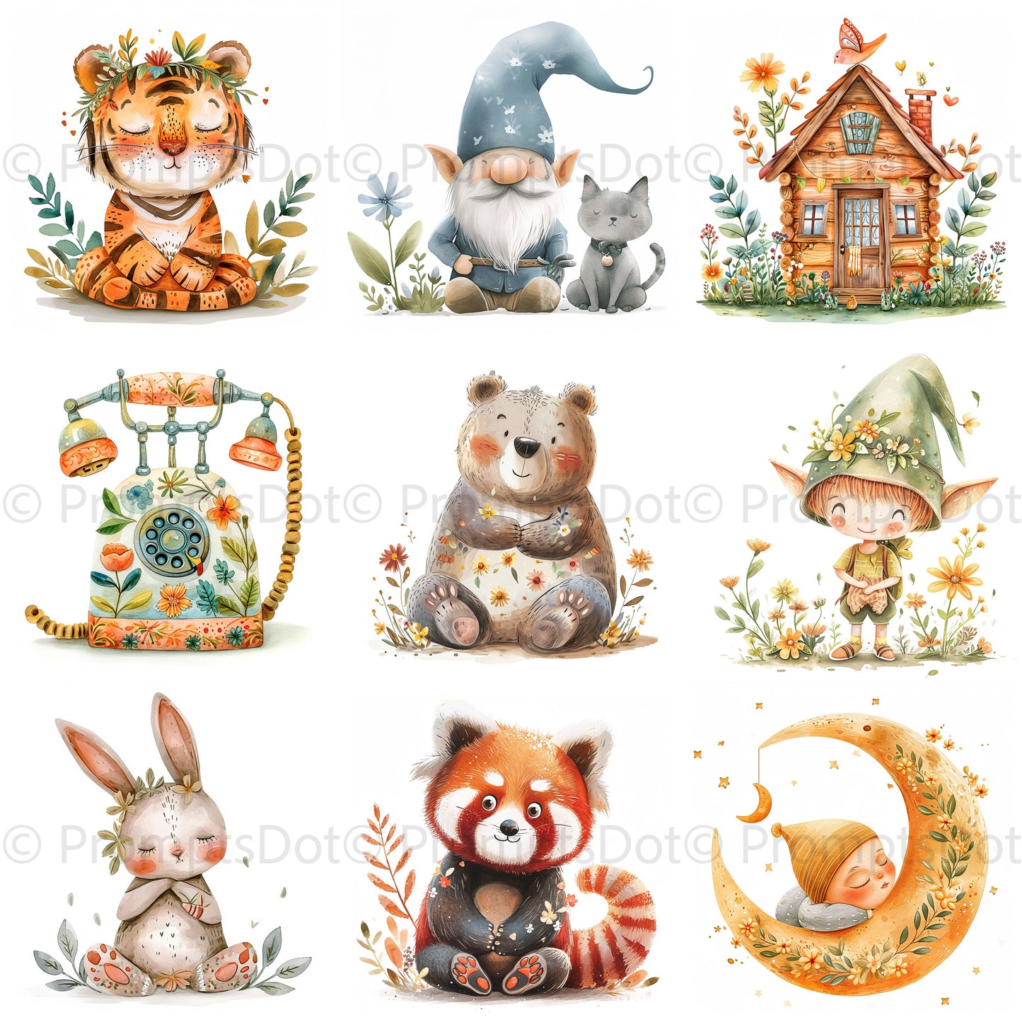 Cute Children's Illustrations Midjourney Prompt v6