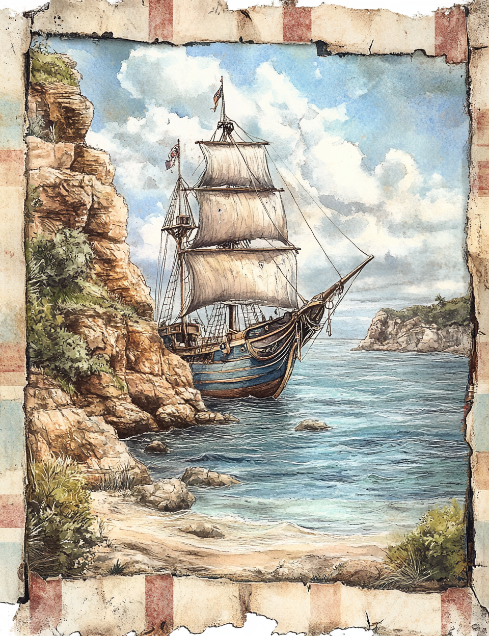 Midjourney Prompts for Cute Childrens Pirate Page Illustrations
