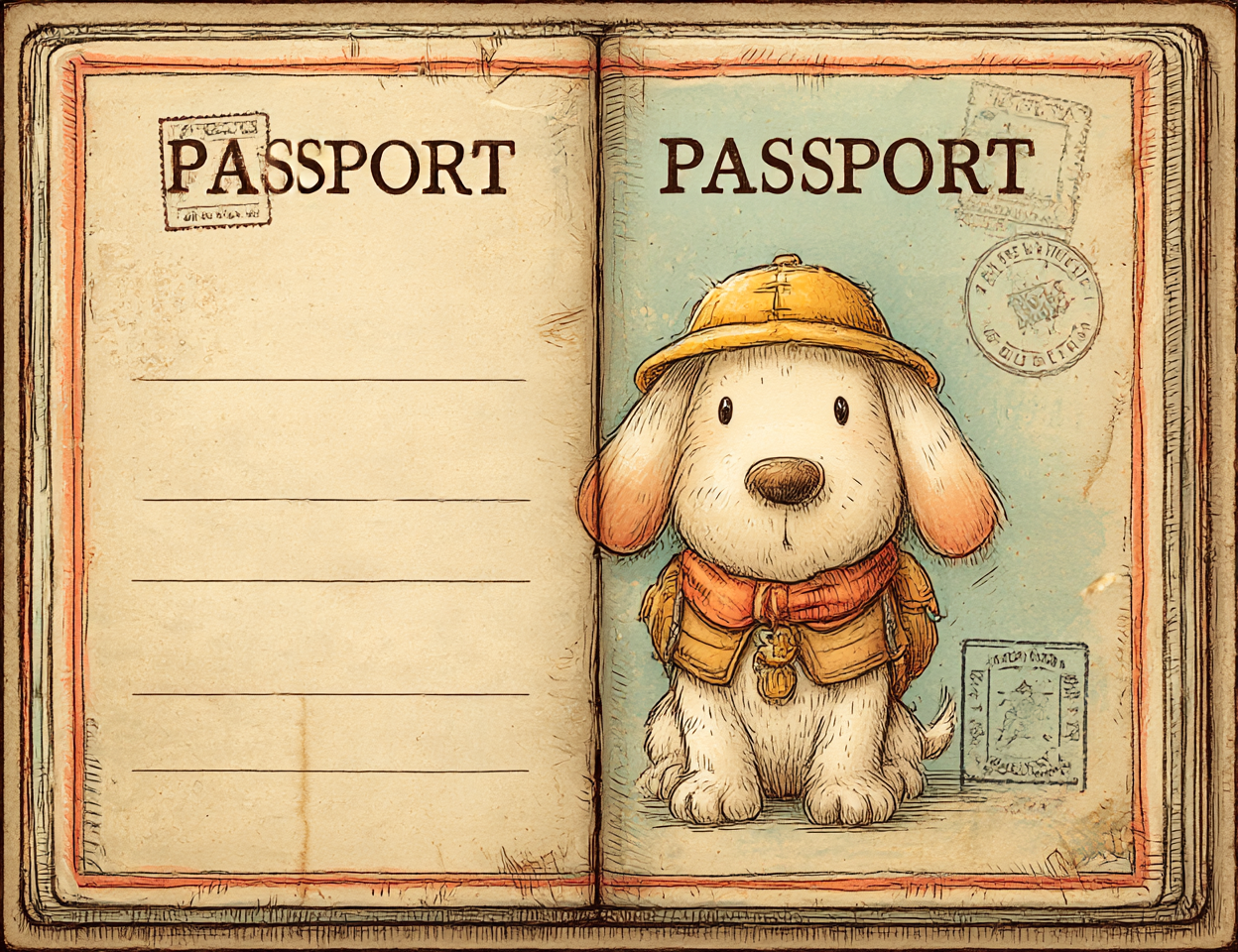 Midjourney V7 Prompts for Cute Explorers Travel Animals Passports