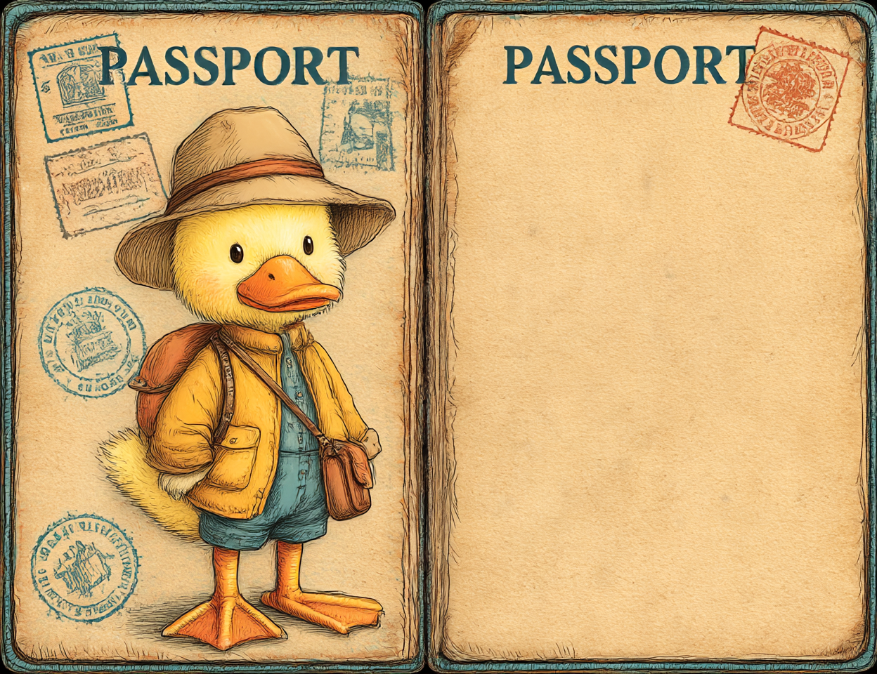 Midjourney V7 Prompts for Cute Explorers Travel Animals Passports