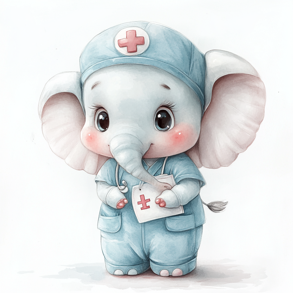 Midjourney Prompts for Cute Nurse Characters Medical Animals