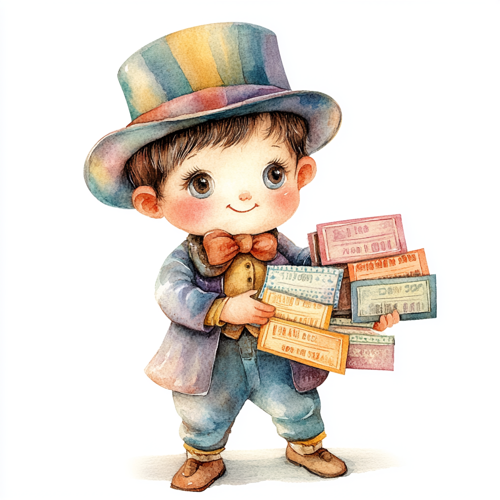 Midjourney Prompts for Cute Nursery Circus Clipart Set