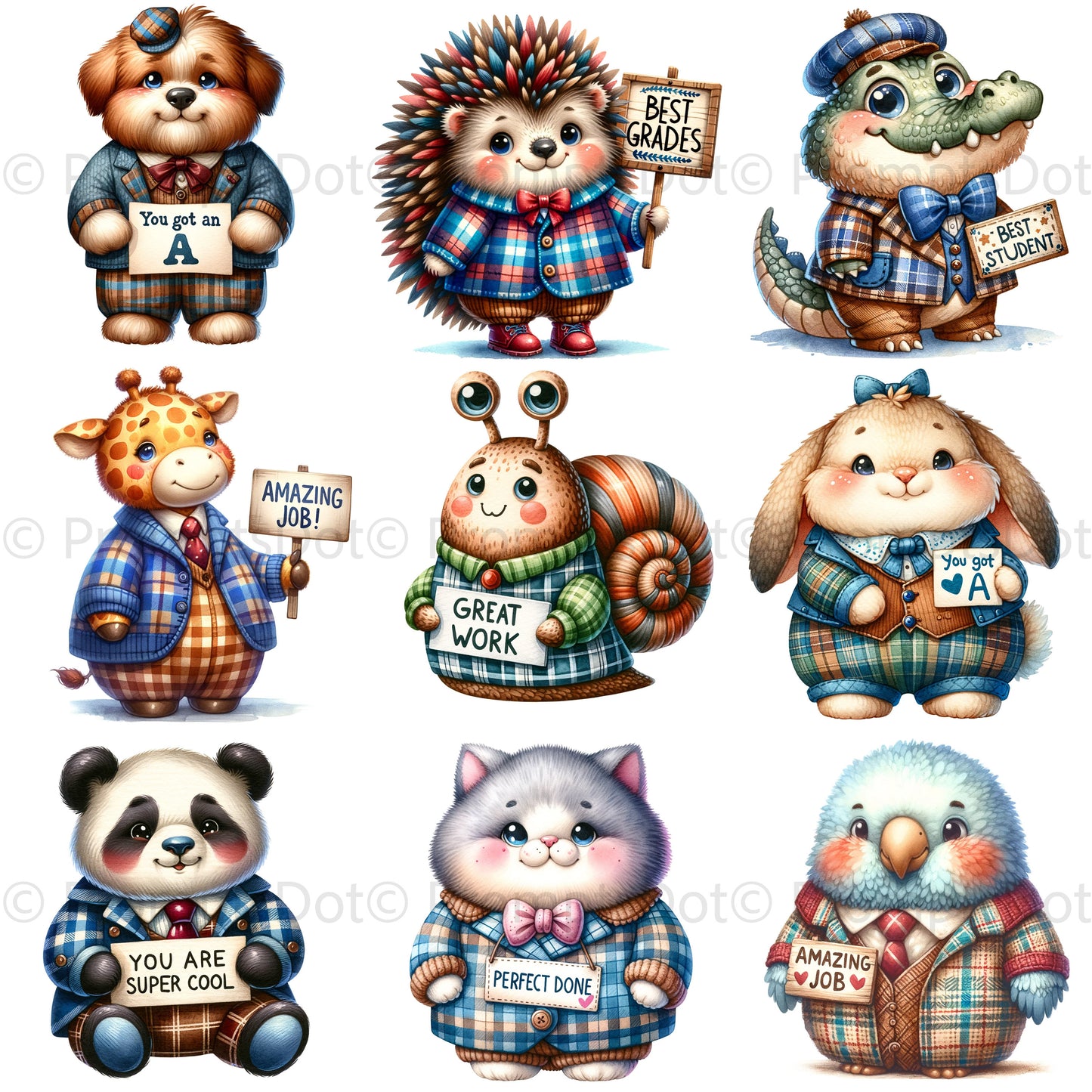 Cute School Illustrations With Text DALLE 3 Prompt