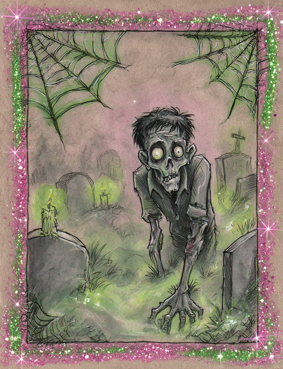 Midjourney V7 Prompts for Cute Spooky Gothic Witchcraft Junk Journals
