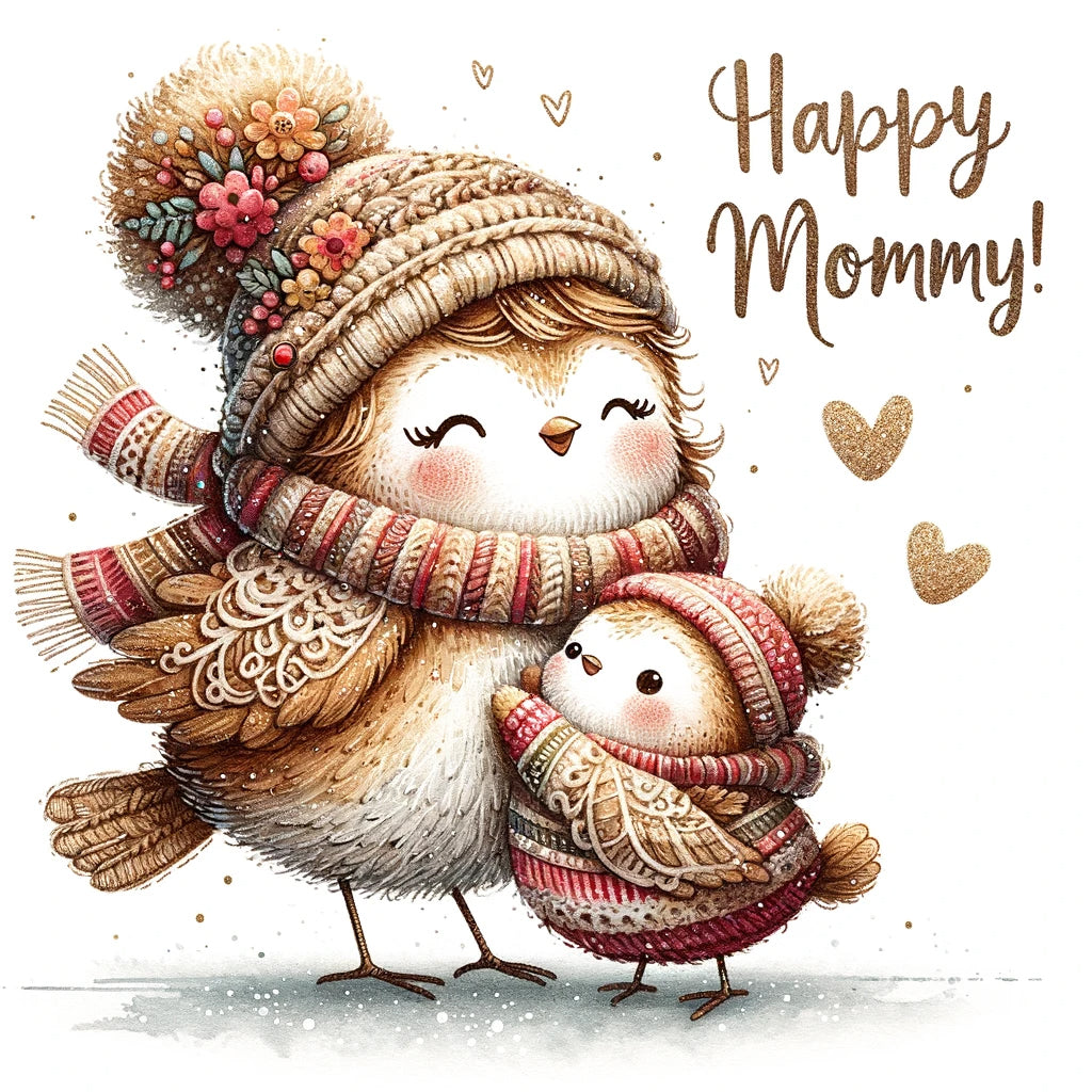 a bird DALLE3 Prompt For Mothers Day Greetings Cards