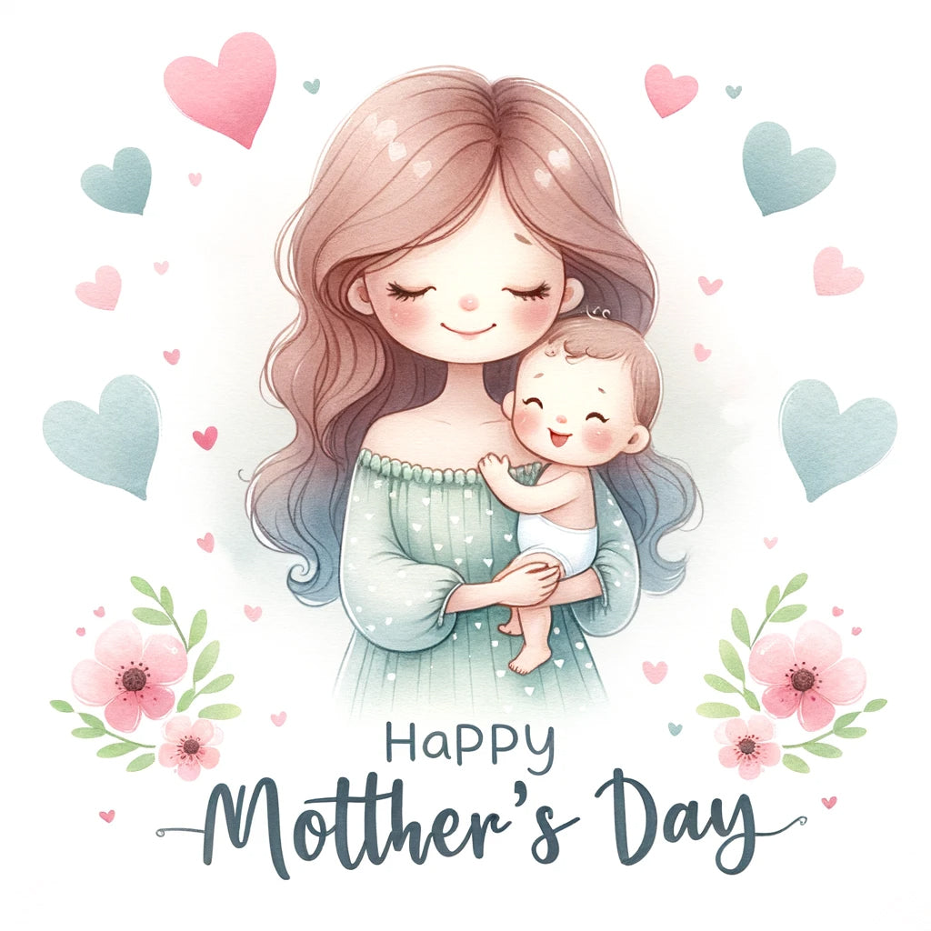 a mom wit a baby dalle 3