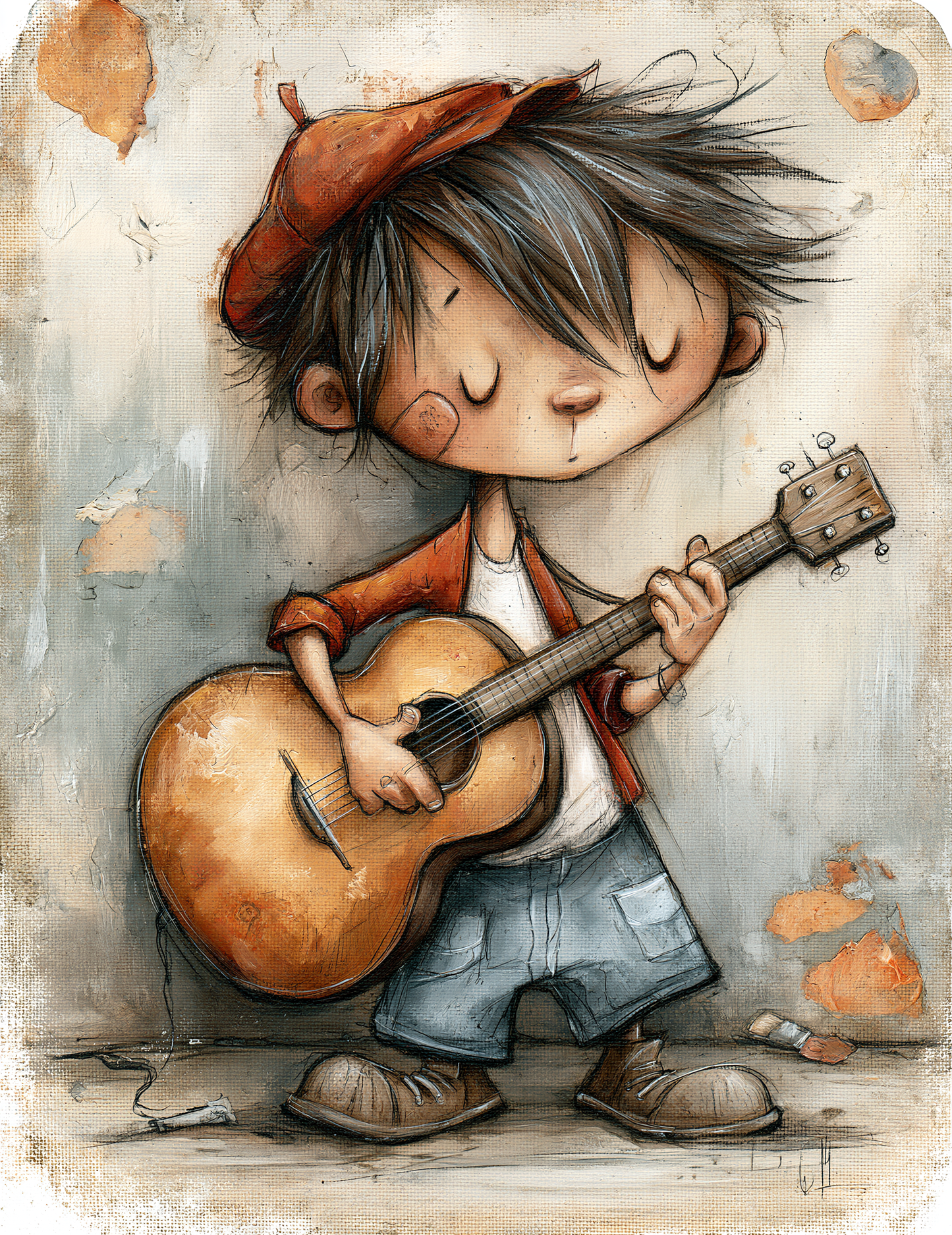 Midjourney V 8.1 Prompts for DUAL Boy the Musician Genius Pages