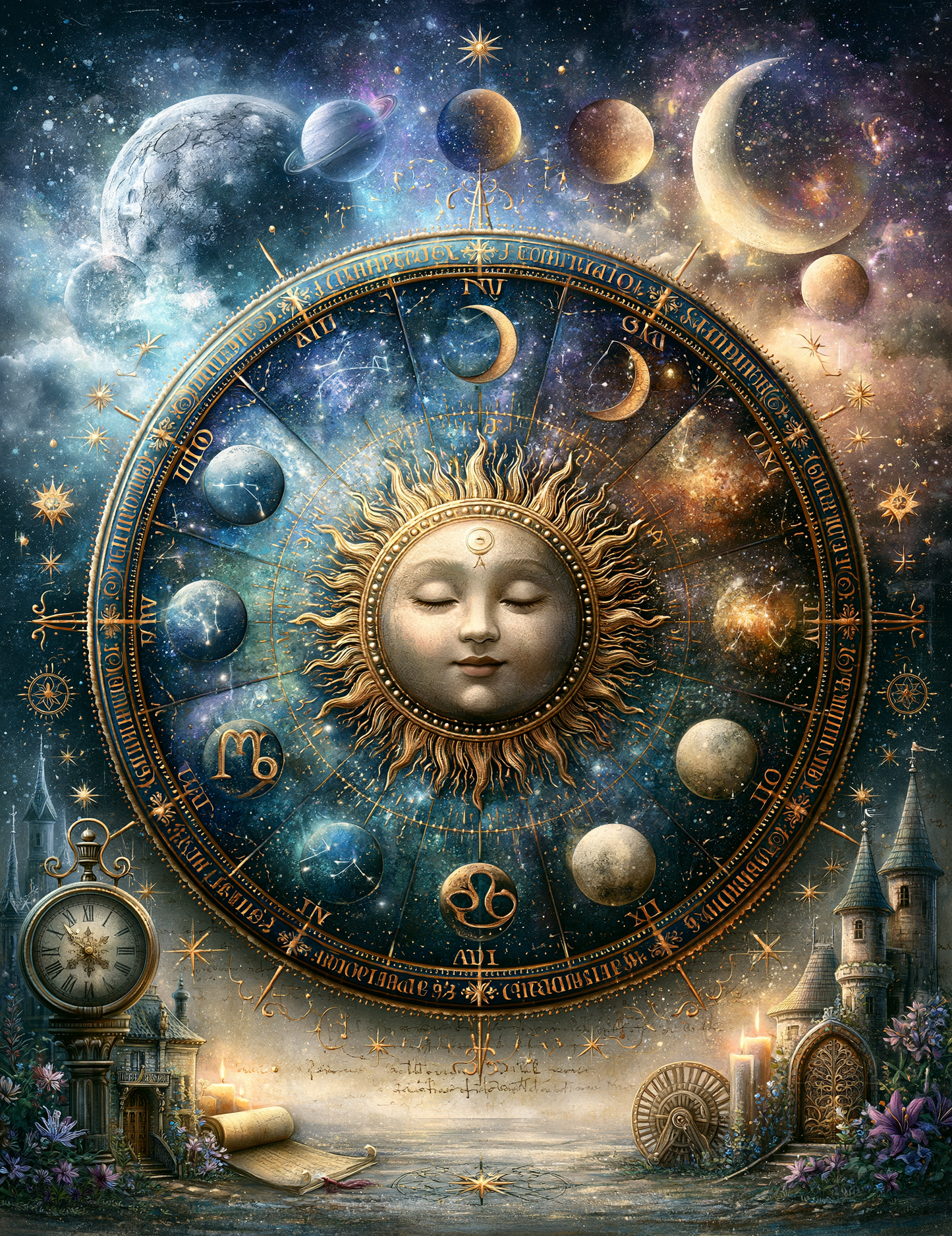 Midjourney V 8.1 Prompts for DUAL Cosmic Junk Journal Pages