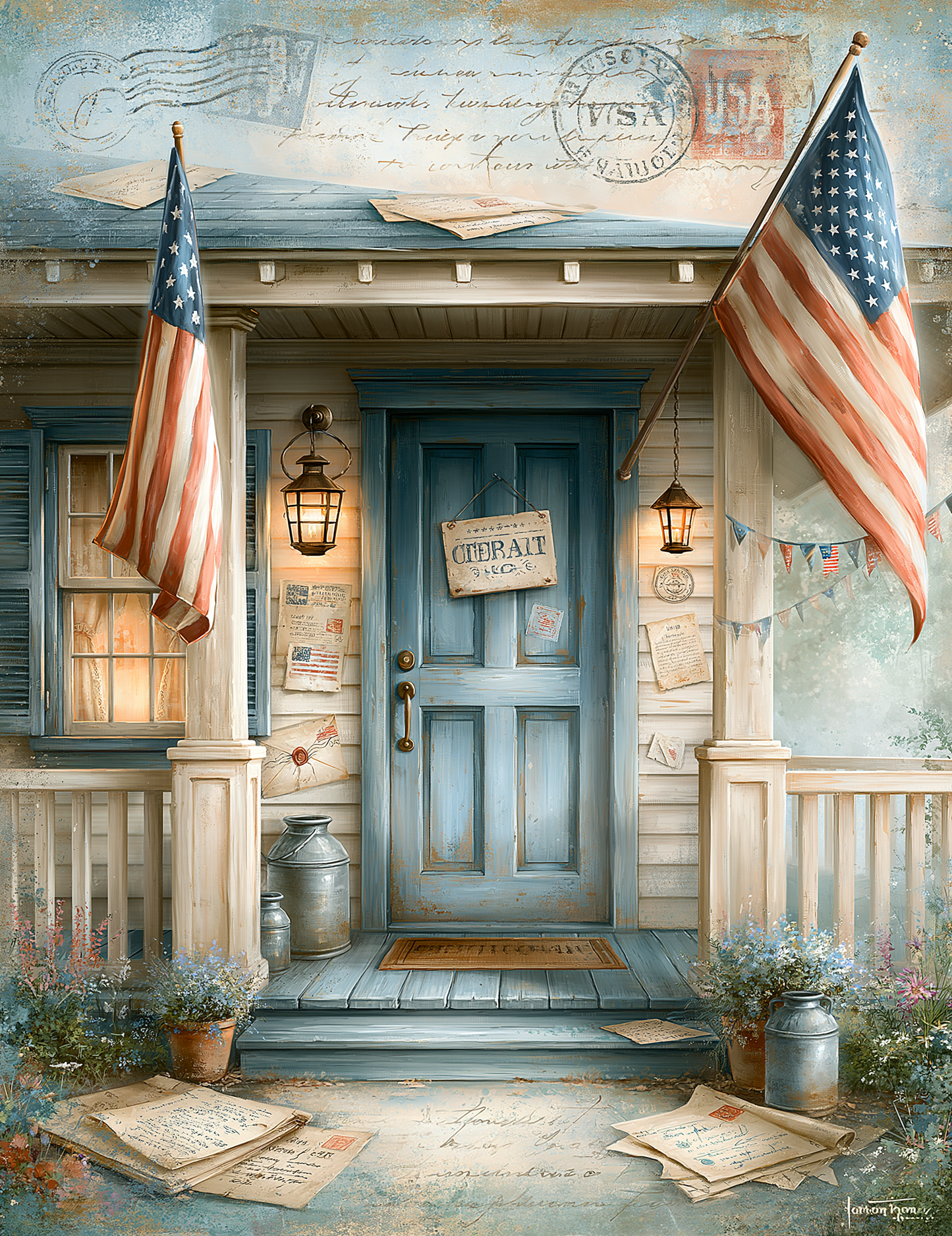 Midjourney V 8.1 Prompts for DUAL Cute Independence Day Pages