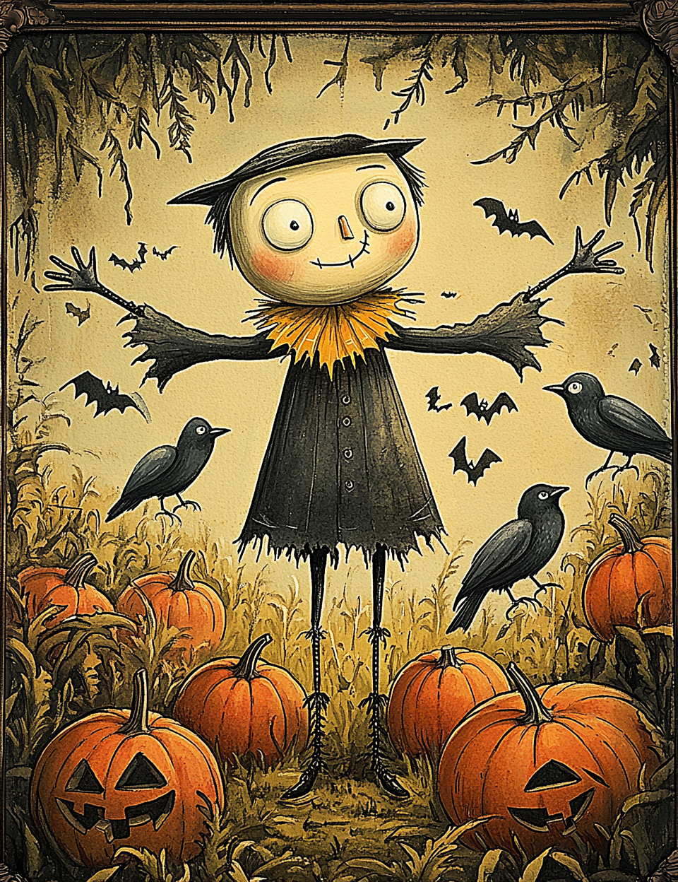 Midjourney V 6.1 Prompts for DUAL Funny Halloween Caricatures