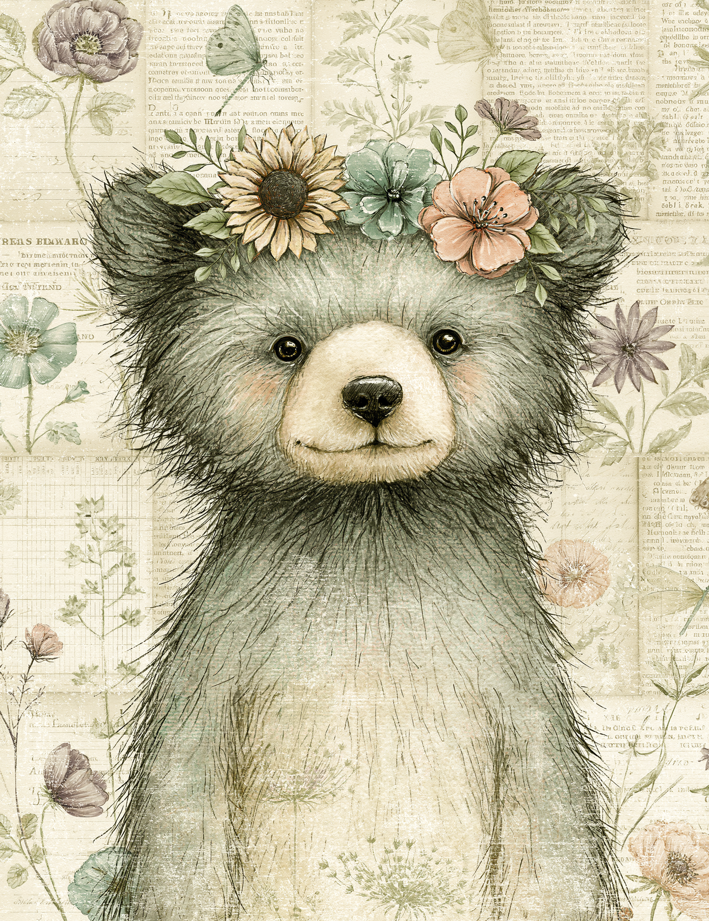 Midjourney V 8.1 Prompts for DUAL Green Whimsical Garden Vintage Pages
