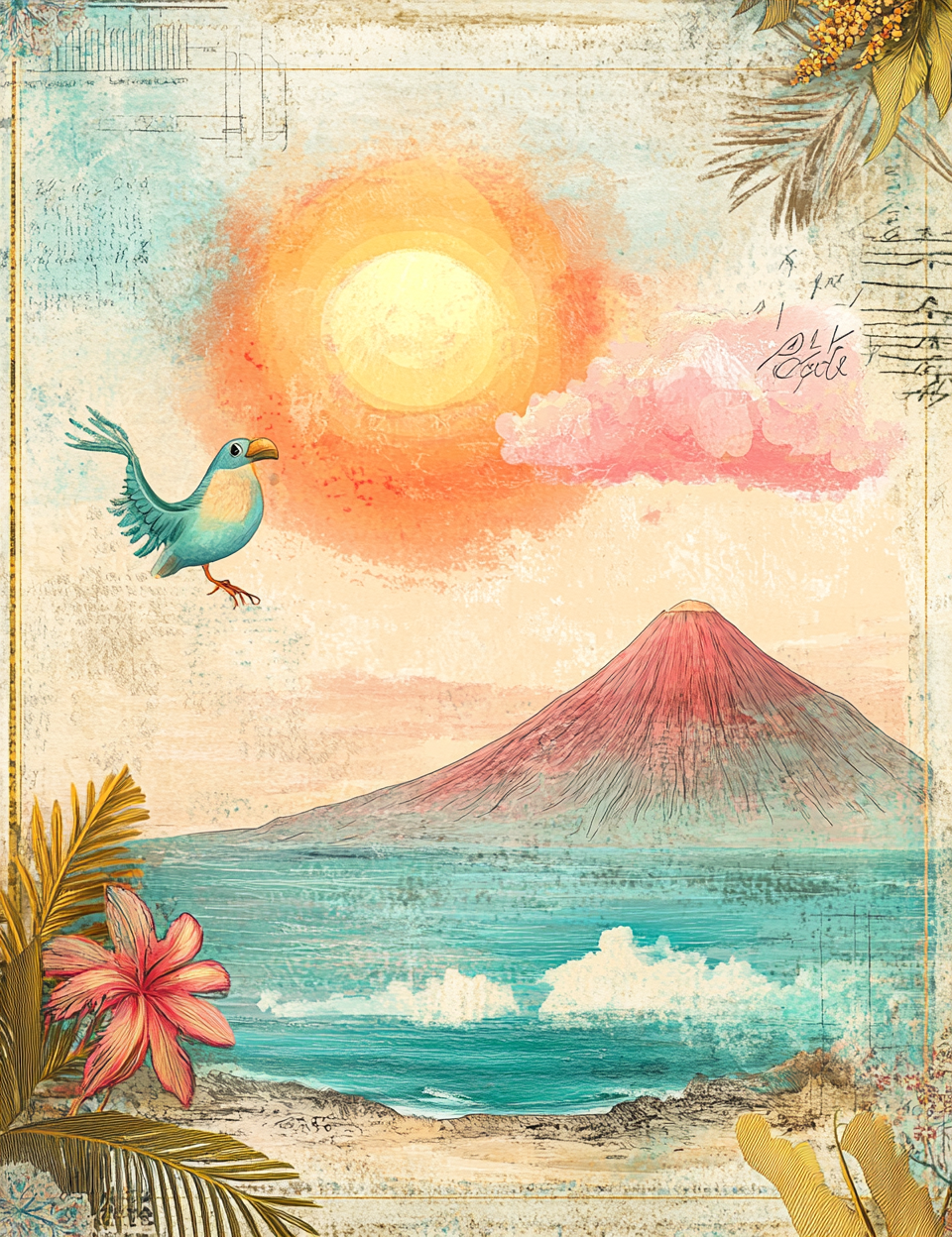 Midjourney V 6.1 Prompts for DUAL Hawaiian Summer Tropical Pages