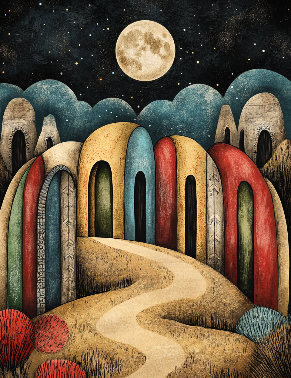 Midjourney V 6.1 Prompts for DUAL Moon Goodness Junk Journals