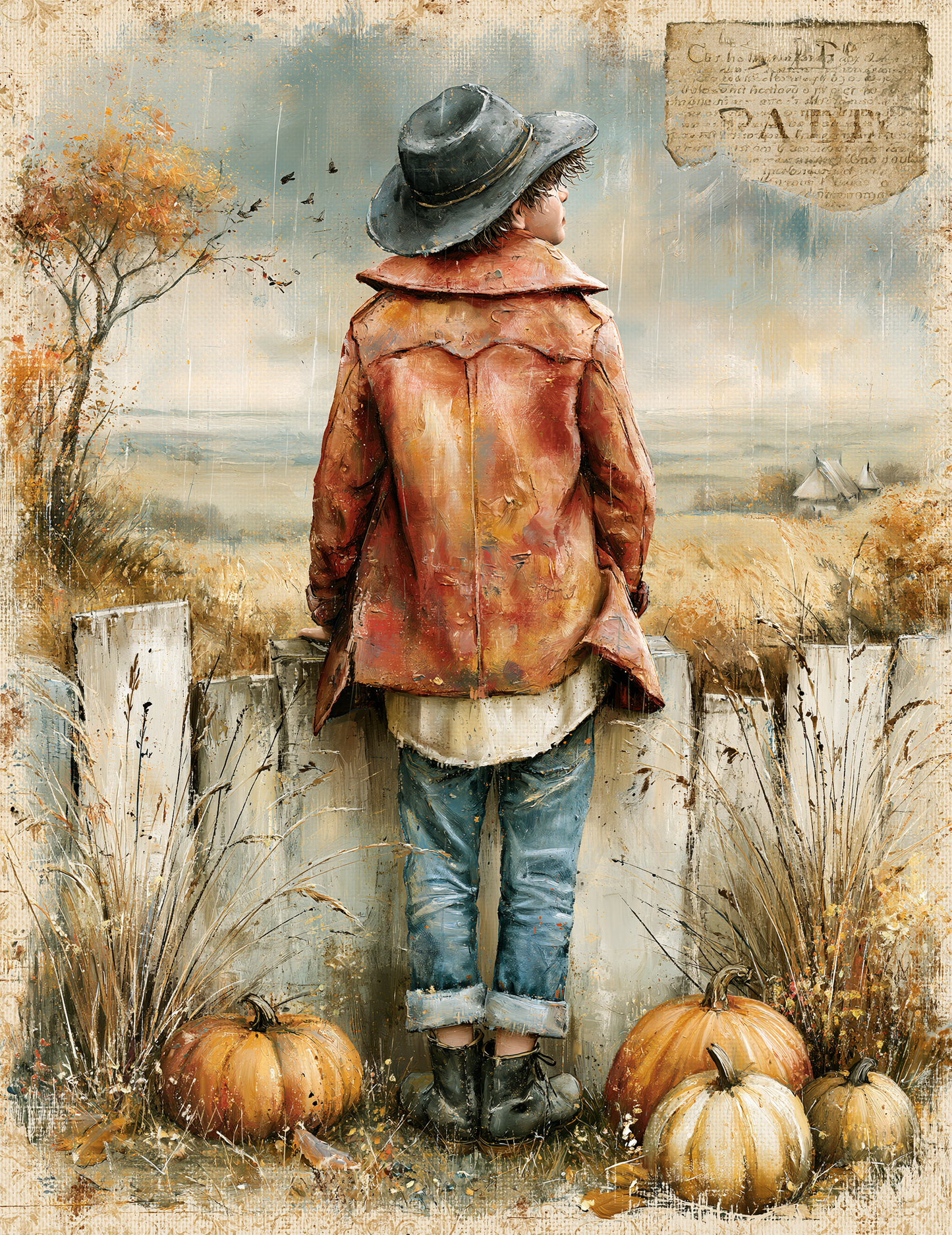 Midjourney V 8.1 Prompts for DUAL Shabby Autumn Collage Junk Pages