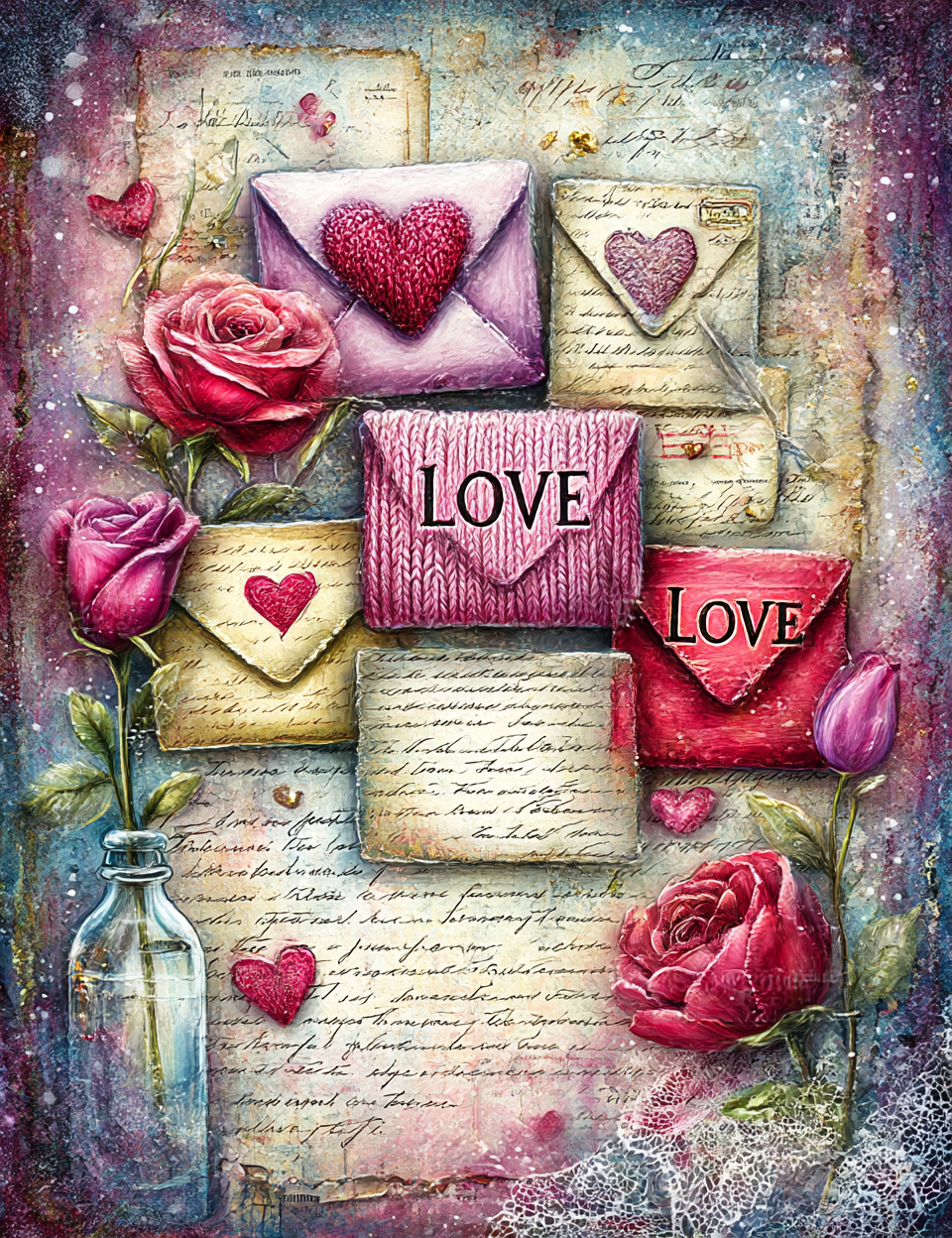 Midjourney V 7 Prompts for DUAL Valentines Sweet Friends Pages